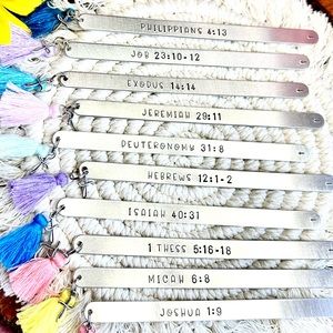 Bible Verse Bookmark - Hand Stamped Bookmark - Bookmark - Christian Gifts Bible